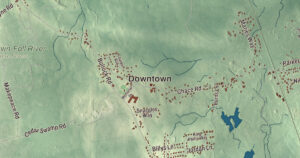Close-up of the Freetown, Massachusetts aerial map