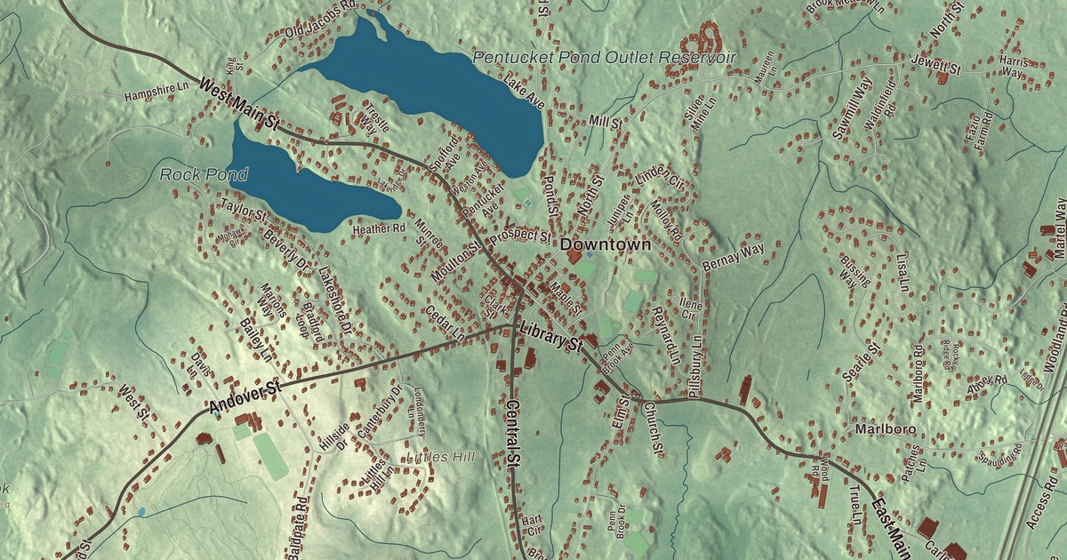 Beautifully Detailed Map of Georgetown, Massachusetts