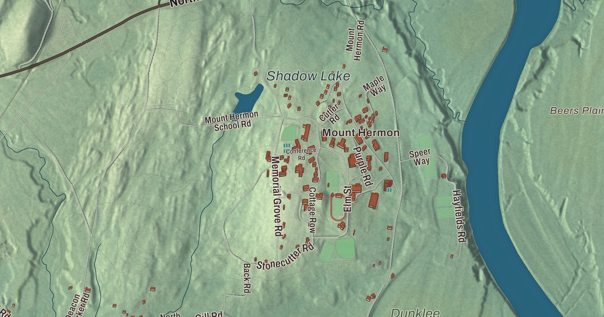 Beautifully Detailed Map of Gill, Massachusetts