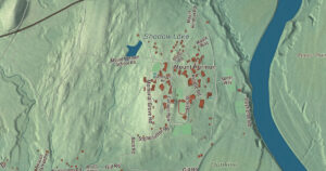 Close-up of the Gill, Massachusetts aerial map