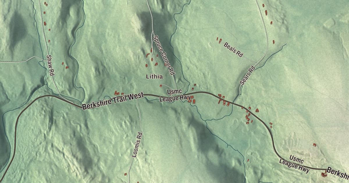 Beautifully Detailed Map of Goshen, Massachusetts