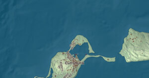 Close-up of the Gosnold, Massachusetts aerial map