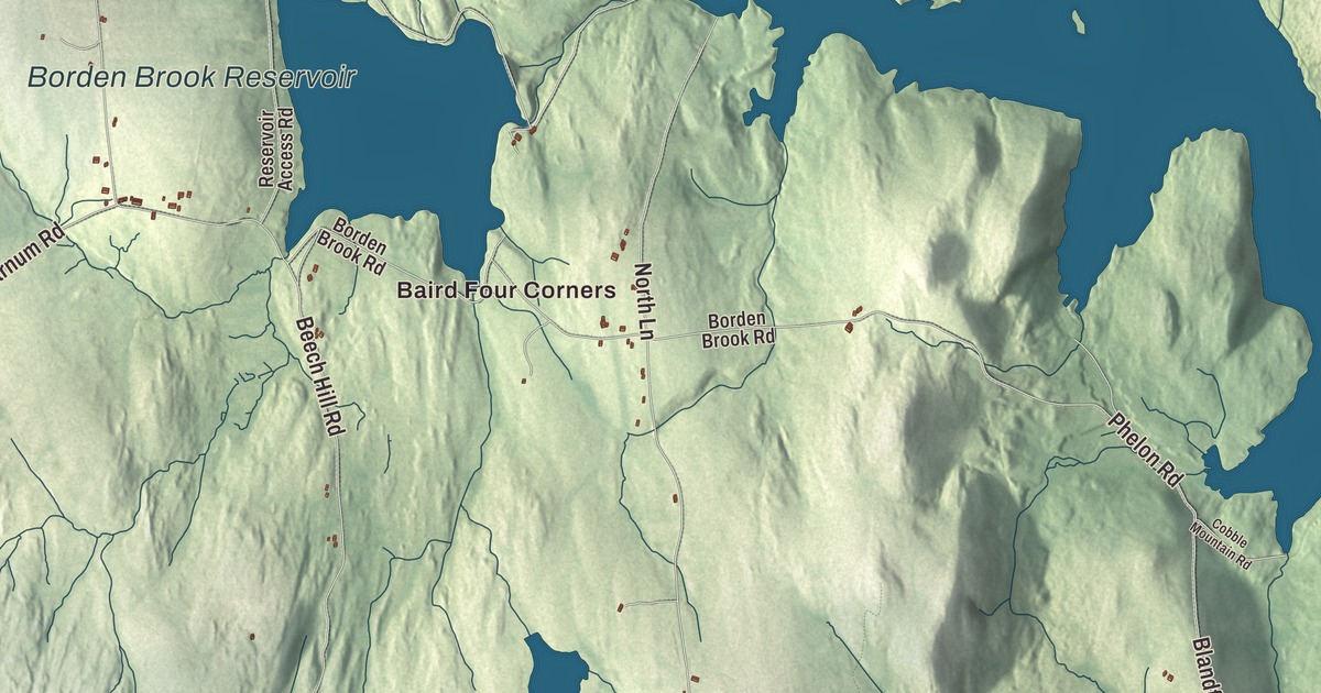 Beautifully Detailed Map of Granville, Massachusetts