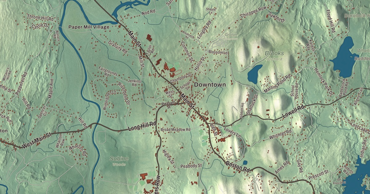 Beautifully Detailed Map of Groton, Massachusetts