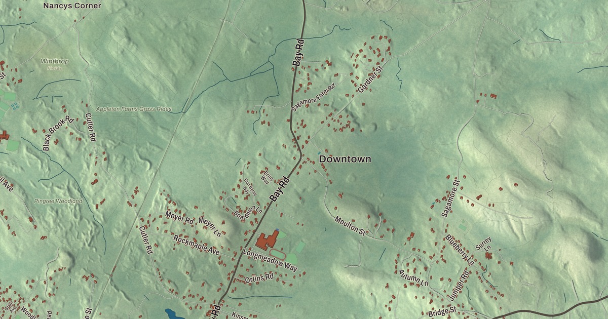Beautifully Detailed Map of Hamilton, Massachusetts