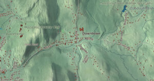 Close-up of the Hampden, Massachusetts aerial map
