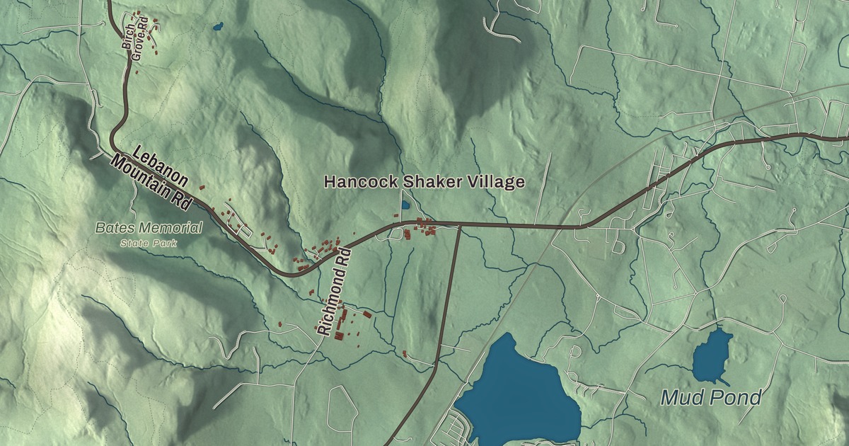 Beautifully Detailed Map of Hancock, Massachusetts
