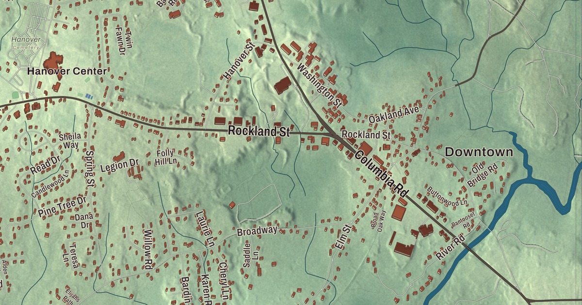 Beautifully Detailed Map of Hanover, Massachusetts