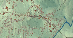 Close-up of the Hanover, Massachusetts aerial map