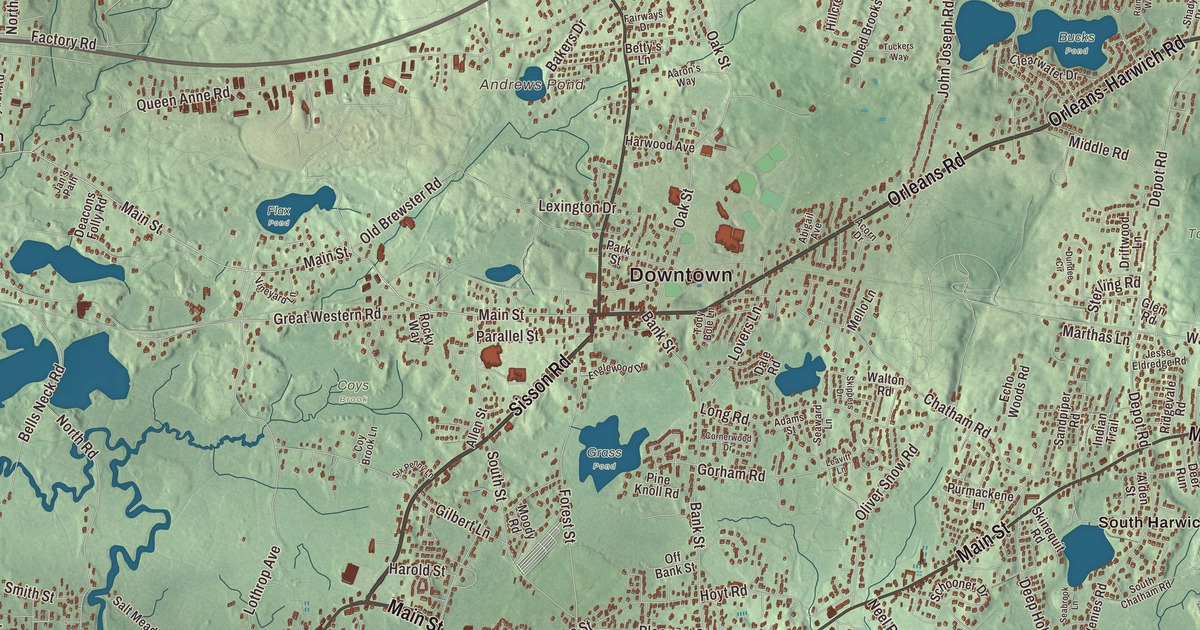 Beautifully Detailed Map of Harwich, Massachusetts