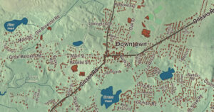 Close-up of the Harwich, Massachusetts aerial map