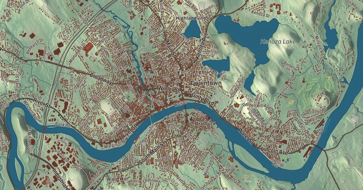 Beautifully Detailed Map of Haverhill, Massachusetts