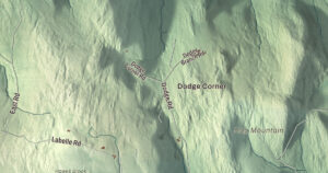Close-up of the Hawley, Massachusetts aerial map