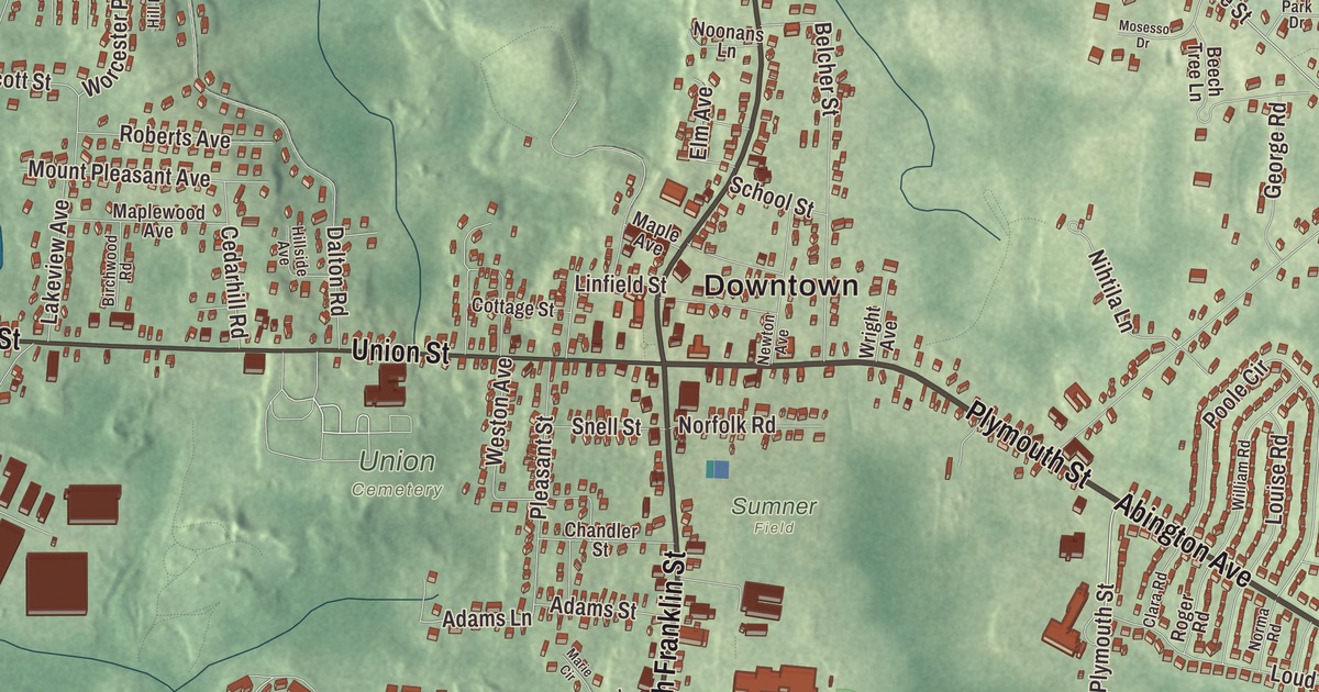 Beautifully Detailed Map of Holbrook, Massachusetts