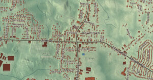 Close-up of the Holbrook, Massachusetts aerial map
