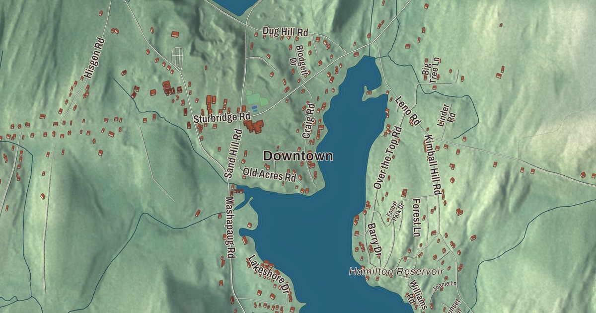 Beautifully Detailed Map of Holland, Massachusetts