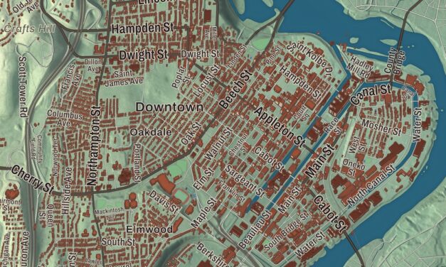 Beautifully Detailed Map of Holyoke, Massachusetts