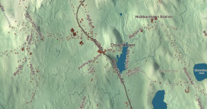 Close-up of the Hubbardston, Massachusetts aerial map