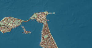 Close-up of the Hull, Massachusetts aerial map