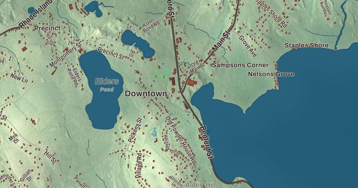 Beautifully Detailed Map of Lakeville, Massachusetts