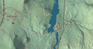 Close-up of the Lanesborough, Massachusetts aerial map