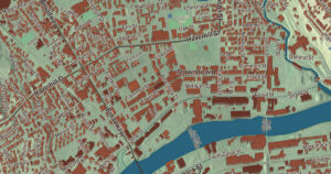 Close-up of the Lawrence, Massachusetts aerial map