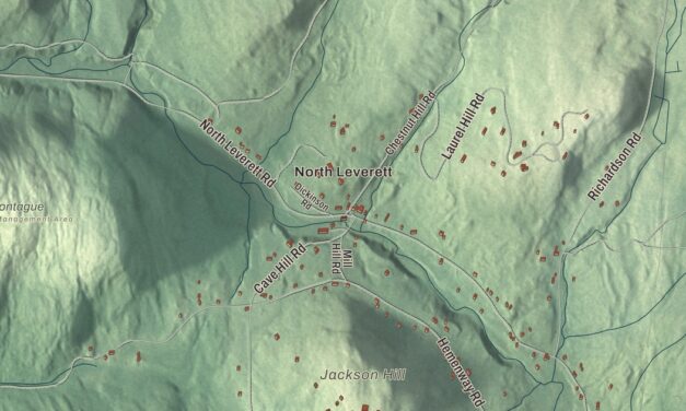 Beautifully Detailed Map of Leverett, Massachusetts