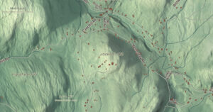 Close-up of the Leverett, Massachusetts aerial map