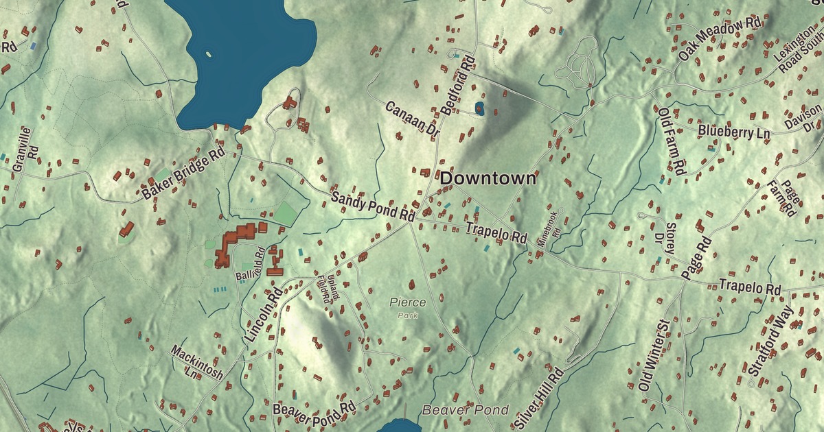 Beautifully Detailed Map of Lincoln, Massachusetts
