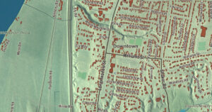 Close-up of the Longmeadow, Massachusetts aerial map