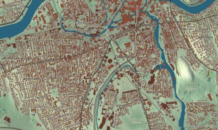 Beautifully Detailed Map of Lowell, Massachusetts