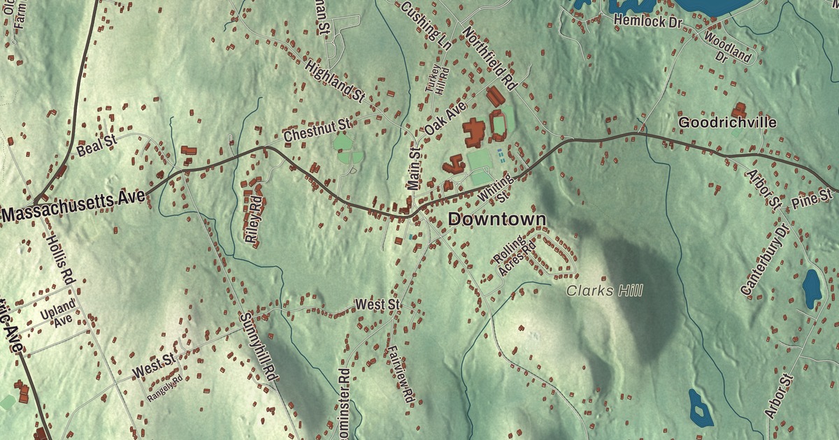 Beautifully Detailed Map of Lunenburg, Massachusetts