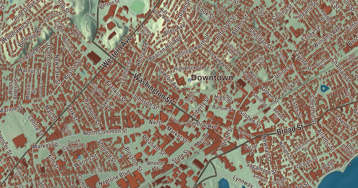 Beautifully Detailed Map of Lynn, Massachusetts
