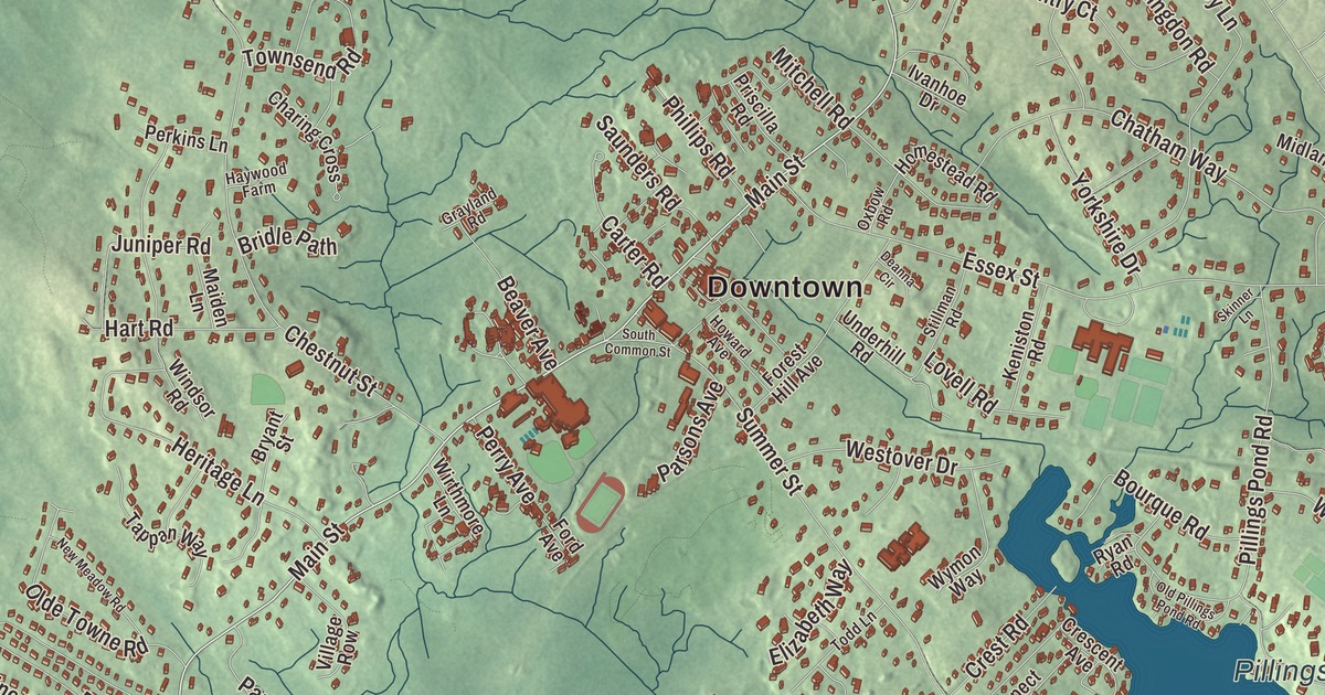 Beautifully Detailed Map of Lynnfield, Massachusetts