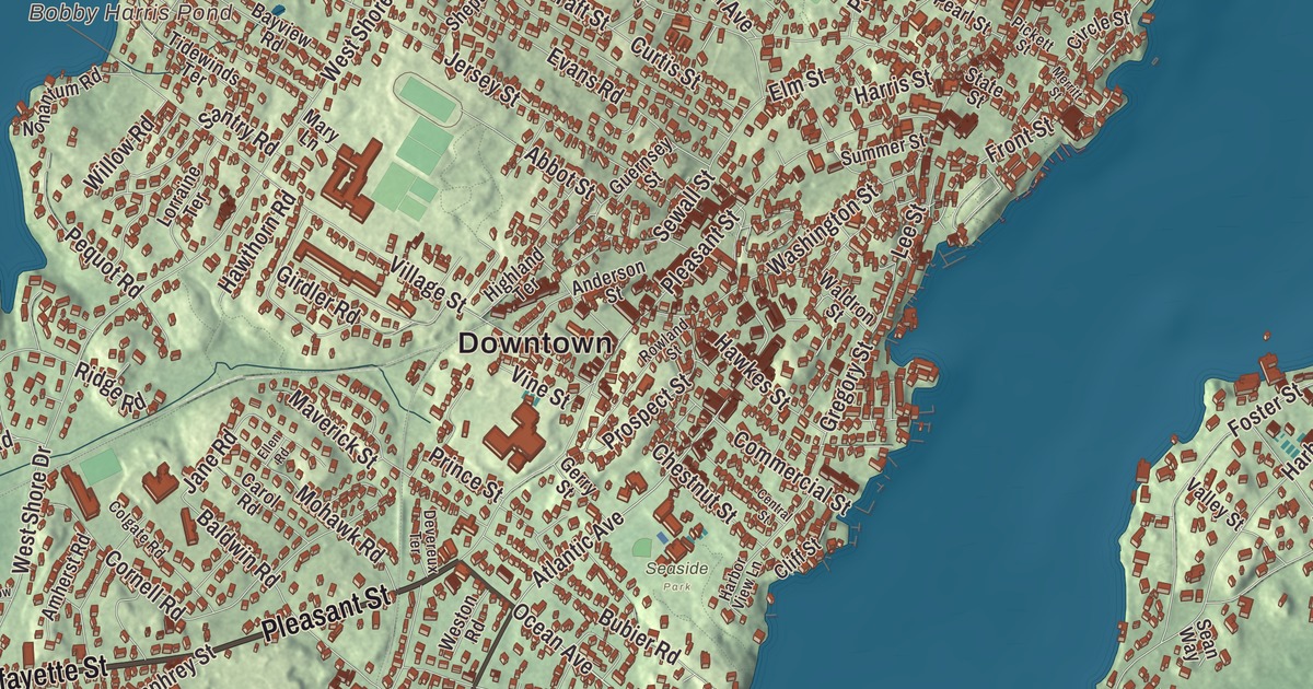 Beautifully Detailed Map of Marblehead, Massachusetts