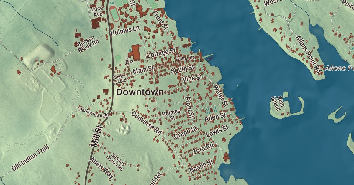 Beautifully Detailed Map of Marion, Massachusetts