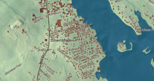 Close-up of the Marion, Massachusetts aerial map