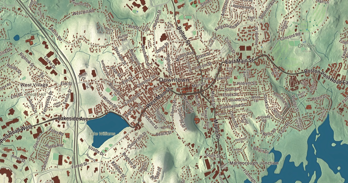 Beautifully Detailed Map of Marlborough, Massachusetts