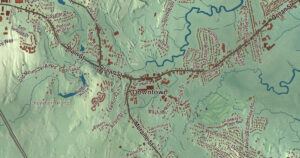 Close-up of the Marshfield, Massachusetts aerial map