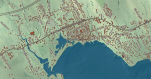 Close-up of the Mattapoisett, Massachusetts aerial map