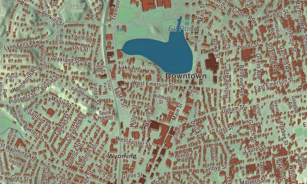 Beautifully Detailed Map of Melrose, Massachusetts