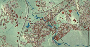 Close-up of the Methuen, Massachusetts aerial map