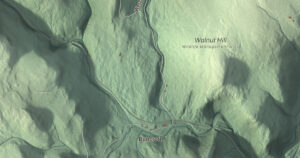 Close-up of the Middlefield, Massachusetts aerial map