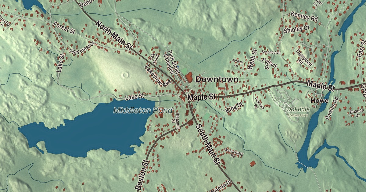Beautifully Detailed Map of Middleton, Massachusetts