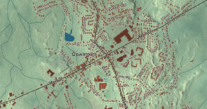 Close-up of the Millis, Massachusetts aerial map