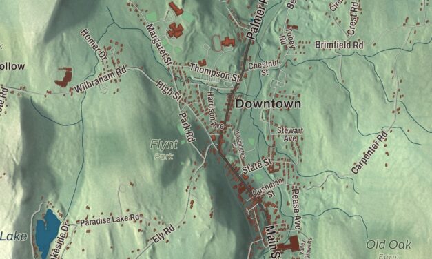 Beautifully Detailed Map of Monson, Massachusetts