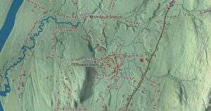 Close-up of the Montague, Massachusetts aerial map