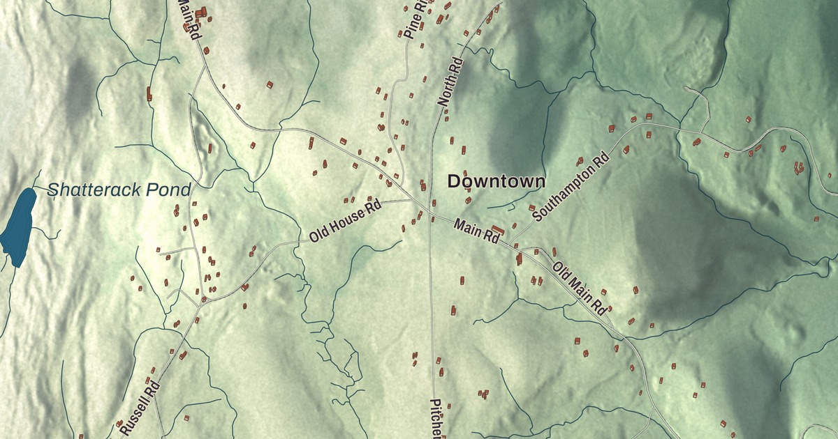 Beautifully Detailed Map of Montgomery, Massachusetts