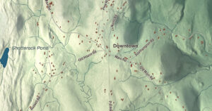 Close-up of the Montgomery, Massachusetts aerial map