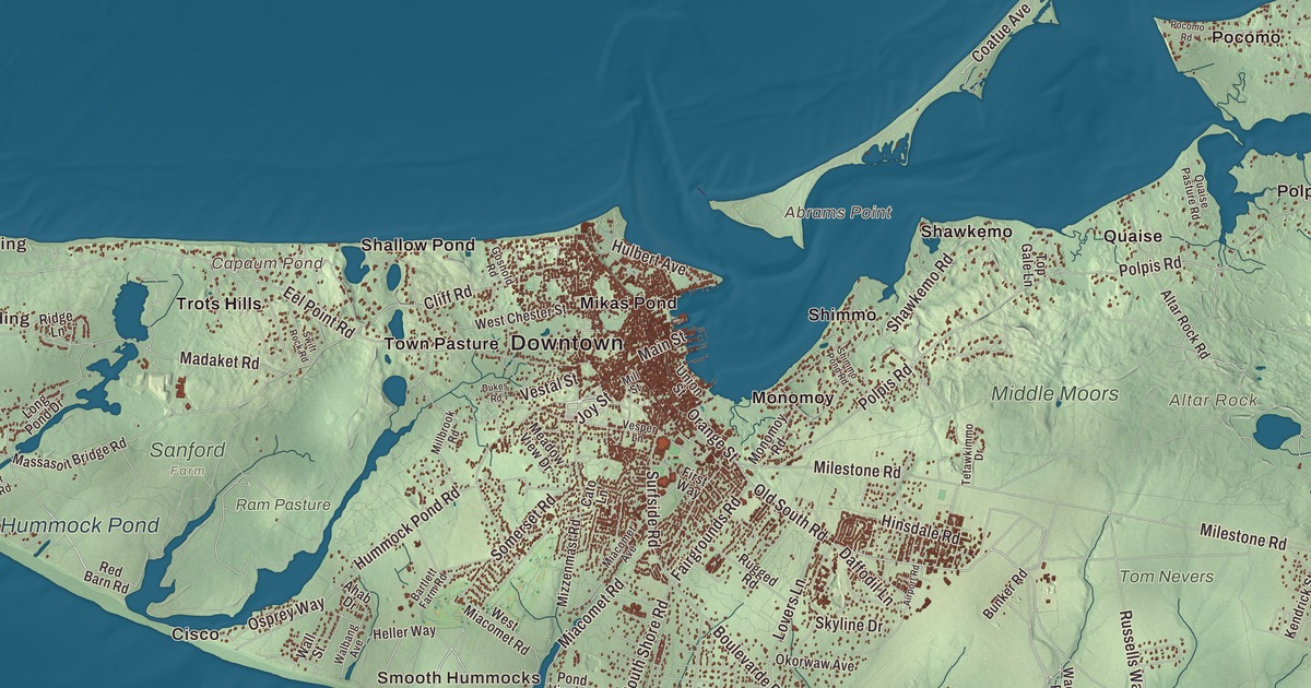 Beautifully Detailed Map of Nantucket, Massachusetts
